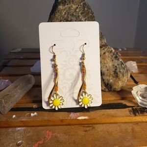 Handmade sunflower earrings